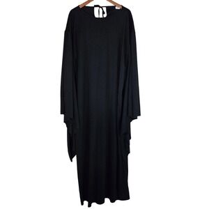 Fun World Robe Mens One Size Black Hooded Cowl Costume Cloak Halloween